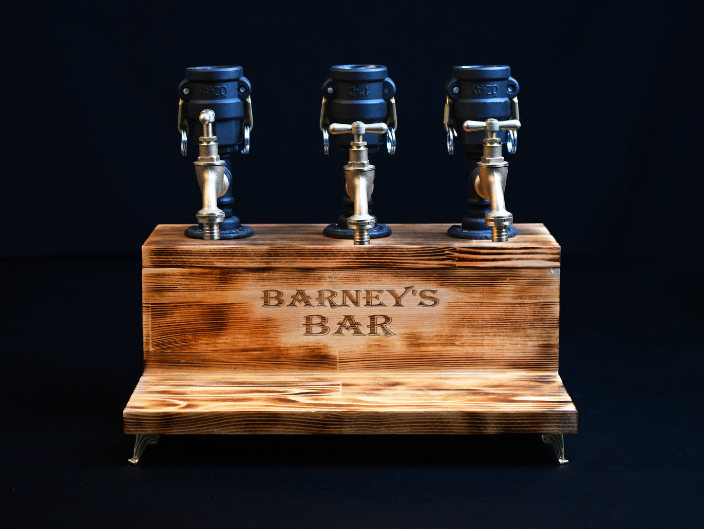 BLACK TREASURE - Personalized Wooden Whiskey Dispenser with RGB