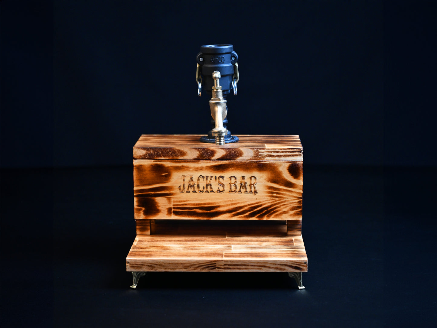 BLACK MALT- Personalized Wooden Whiskey Dispenser with RGB