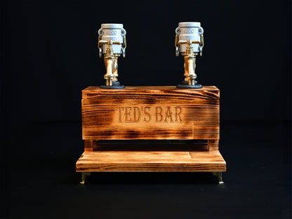 WHITE MALT- Personalized Wooden Whiskey Dispenser with RGB