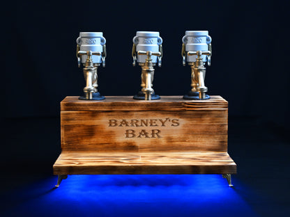 WHITE TREASURE - Personalized Wooden Whiskey Dispenser with RGB