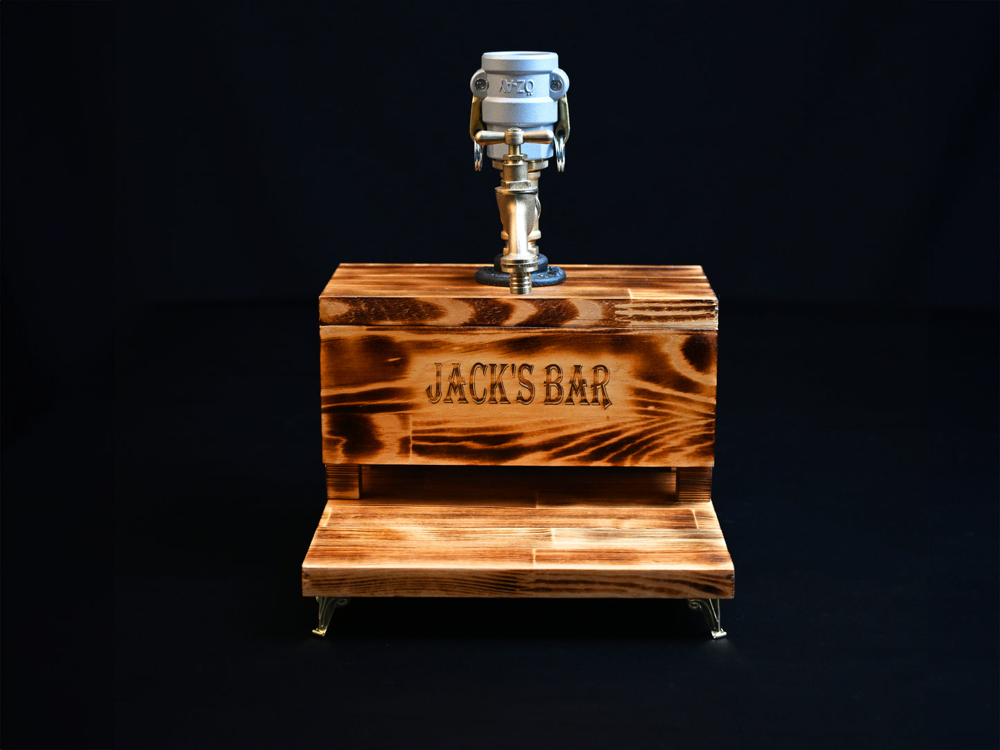 WHITE MALT- Personalized Wooden Whiskey Dispenser with RGB