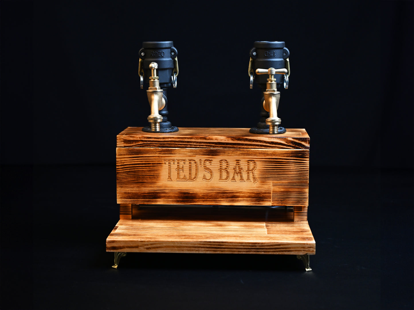 BLACK MALT- Personalized Wooden Whiskey Dispenser with RGB