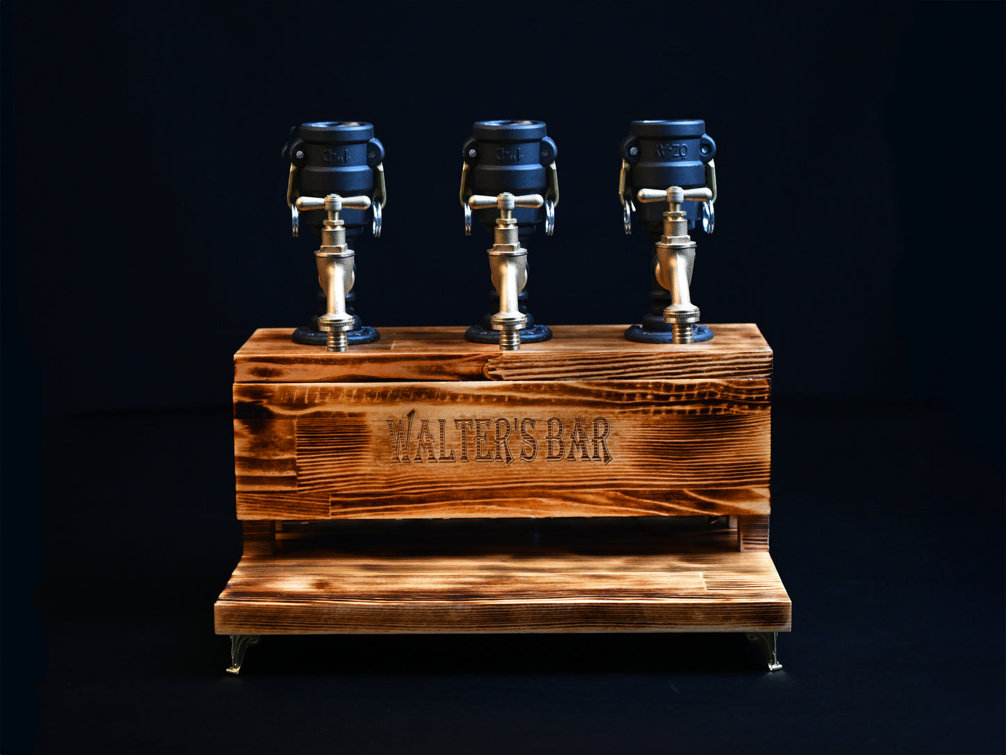 BLACK MALT- Personalized Wooden Whiskey Dispenser with RGB (Kopya)