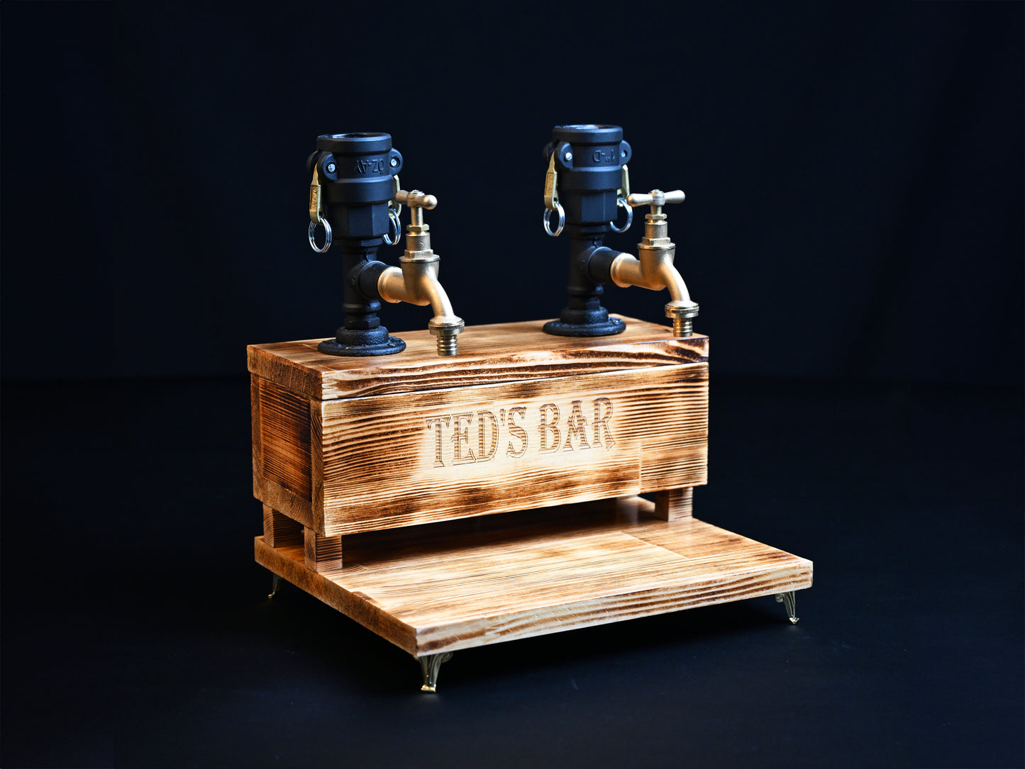 BLACK MALT- Personalized Wooden Whiskey Dispenser with RGB