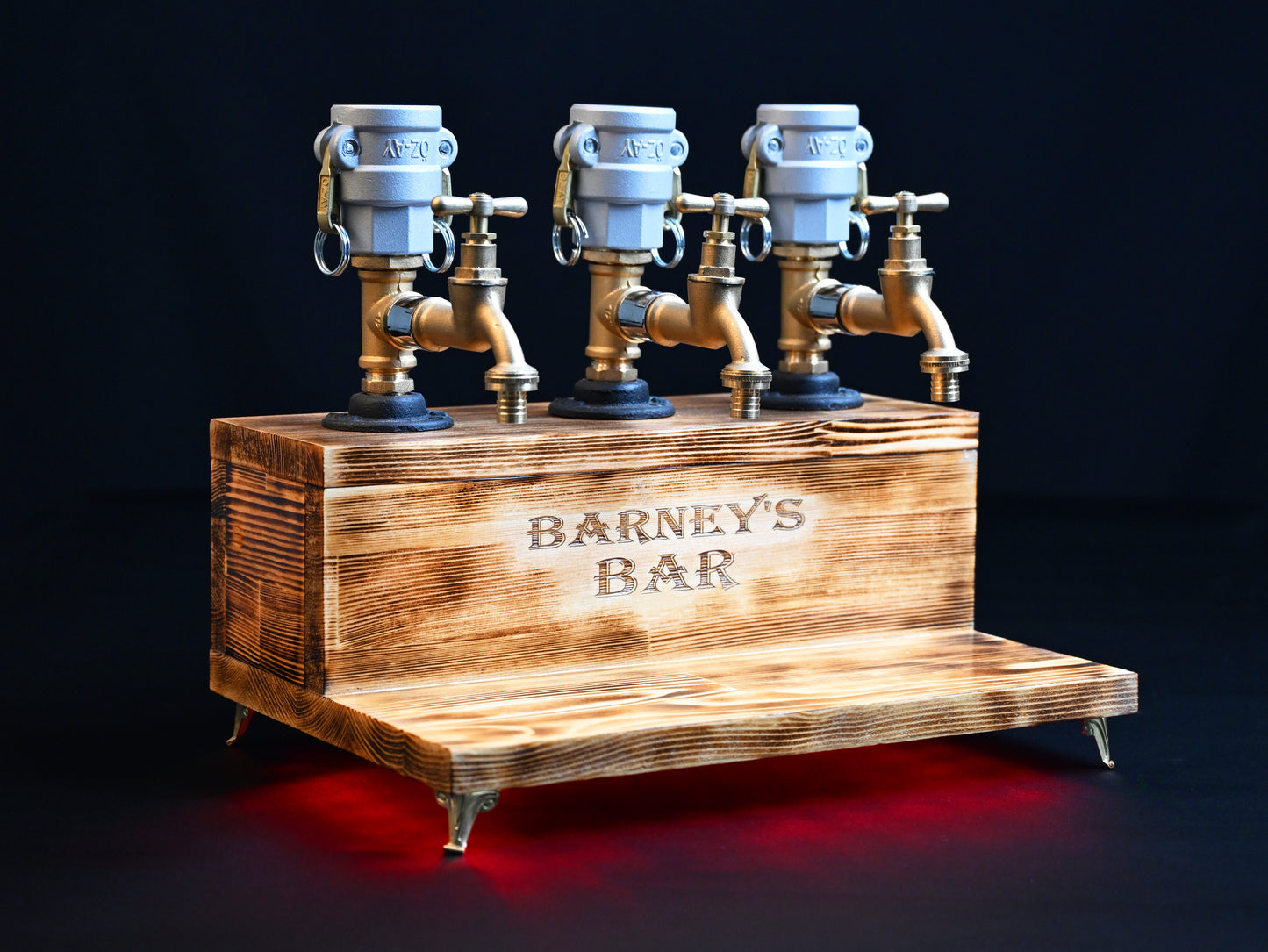 WHITE TREASURE - Personalized Wooden Whiskey Dispenser with RGB