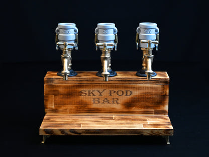 WHITE WOODY - Personalized Wooden Whiskey Dispenser with RGB