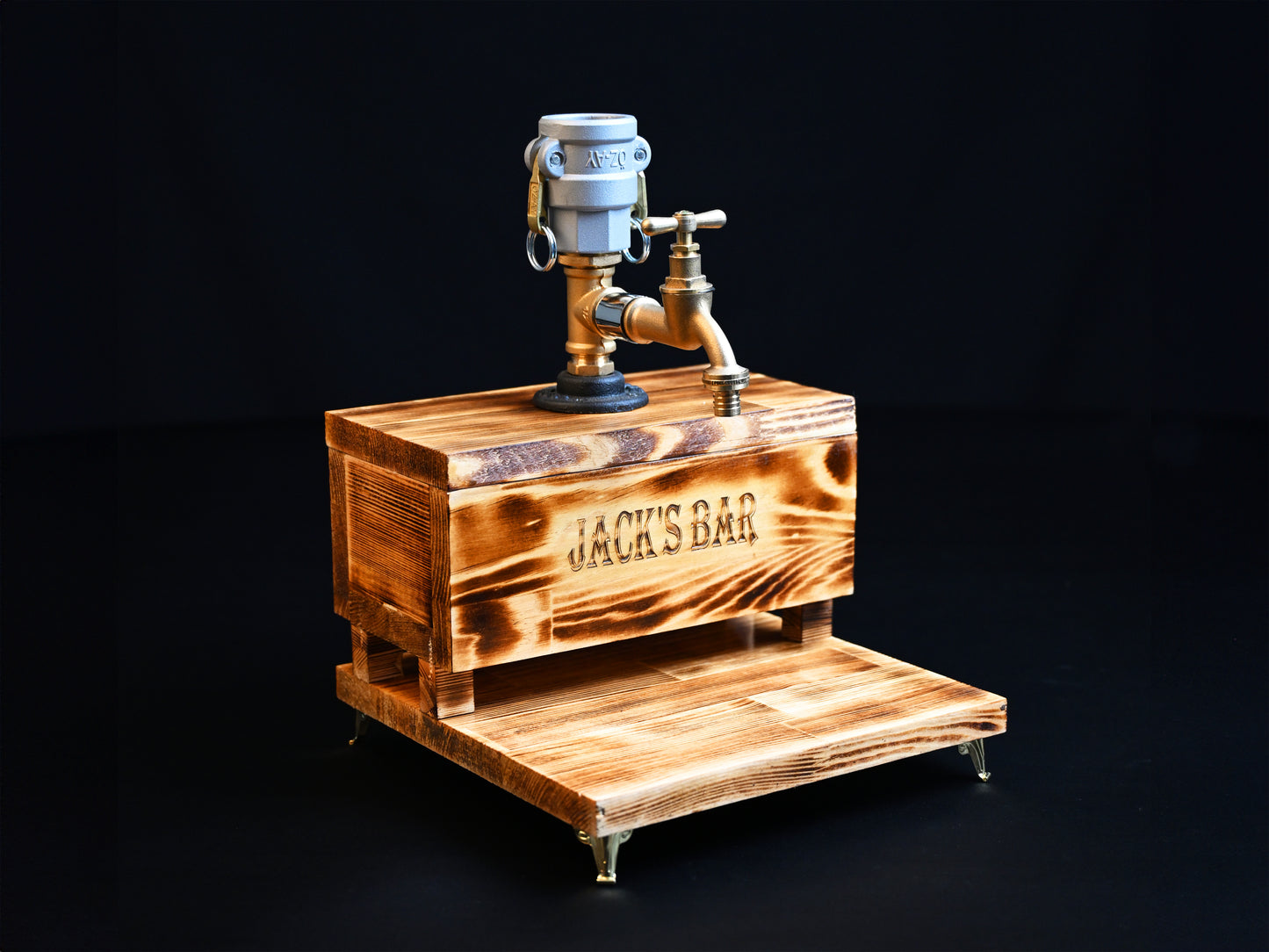 WHITE MALT- Personalized Wooden Whiskey Dispenser with RGB