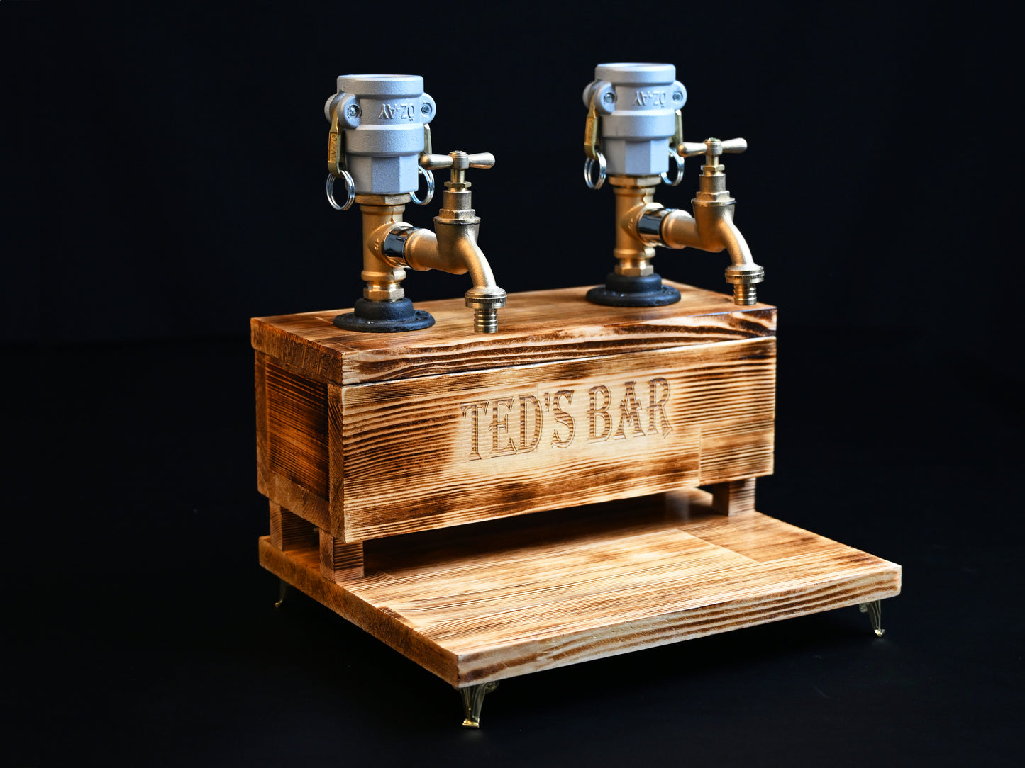 WHITE MALT- Personalized Wooden Whiskey Dispenser with RGB