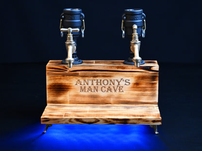 BLACK WOODY - Personalized Wooden Whiskey Dispenser with RGB