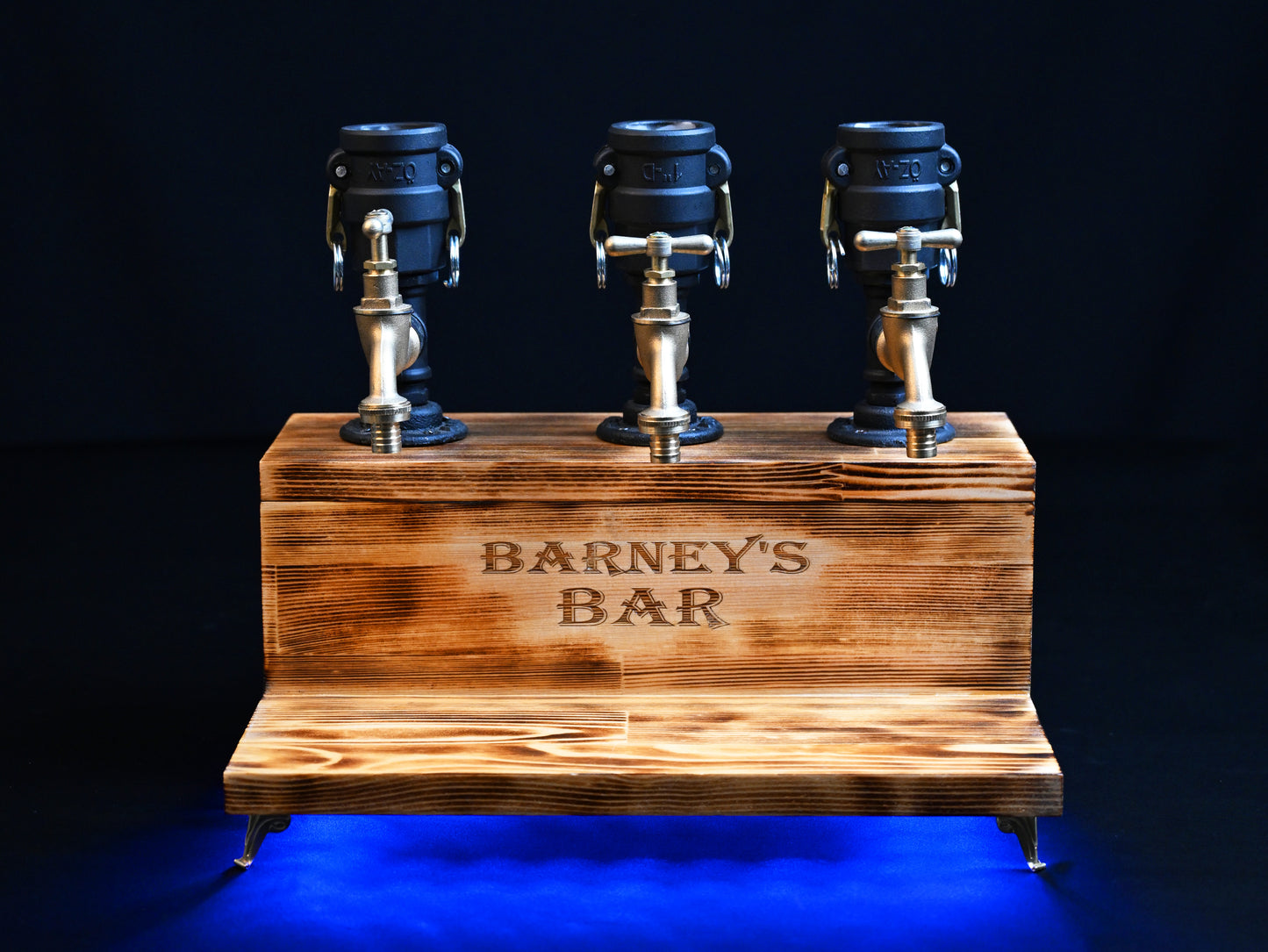 BLACK TREASURE - Personalized Wooden Whiskey Dispenser with RGB