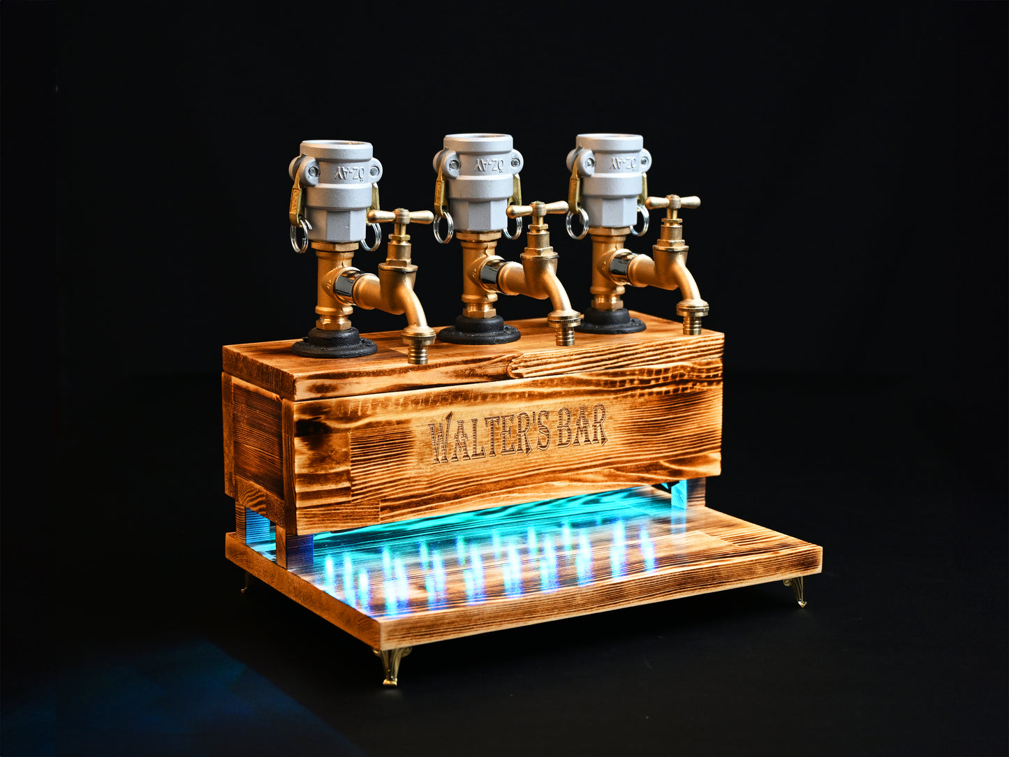 WHITE MALT- Personalized Wooden Whiskey Dispenser with RGB (Kopya)