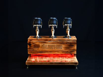 BLACK MALT- Personalized Wooden Whiskey Dispenser with RGB (Kopya)