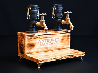 BLACK WOODY - Personalized Wooden Whiskey Dispenser with RGB