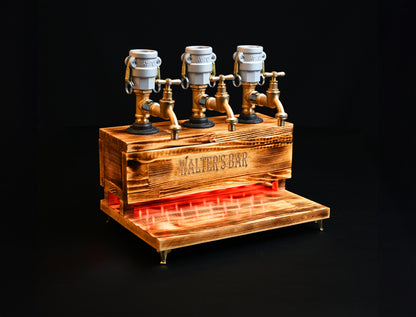 WHITE MALT- Personalized Wooden Whiskey Dispenser with RGB (Kopya)