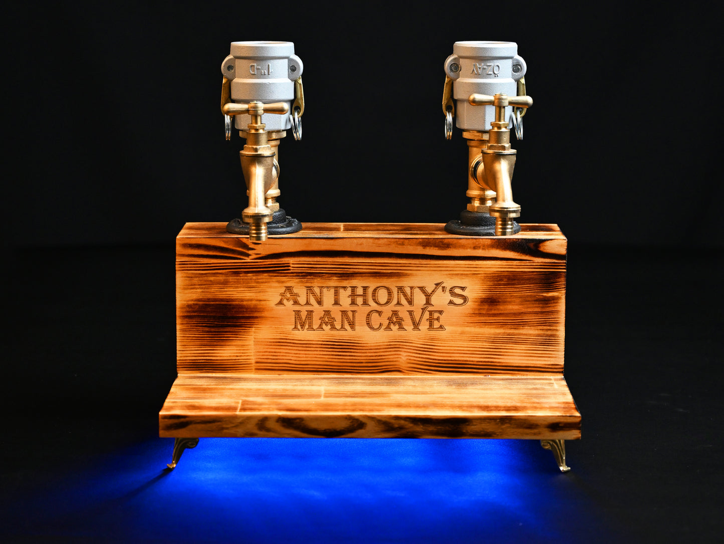 WHITE WOODY - Personalized Wooden Whiskey Dispenser with RGB