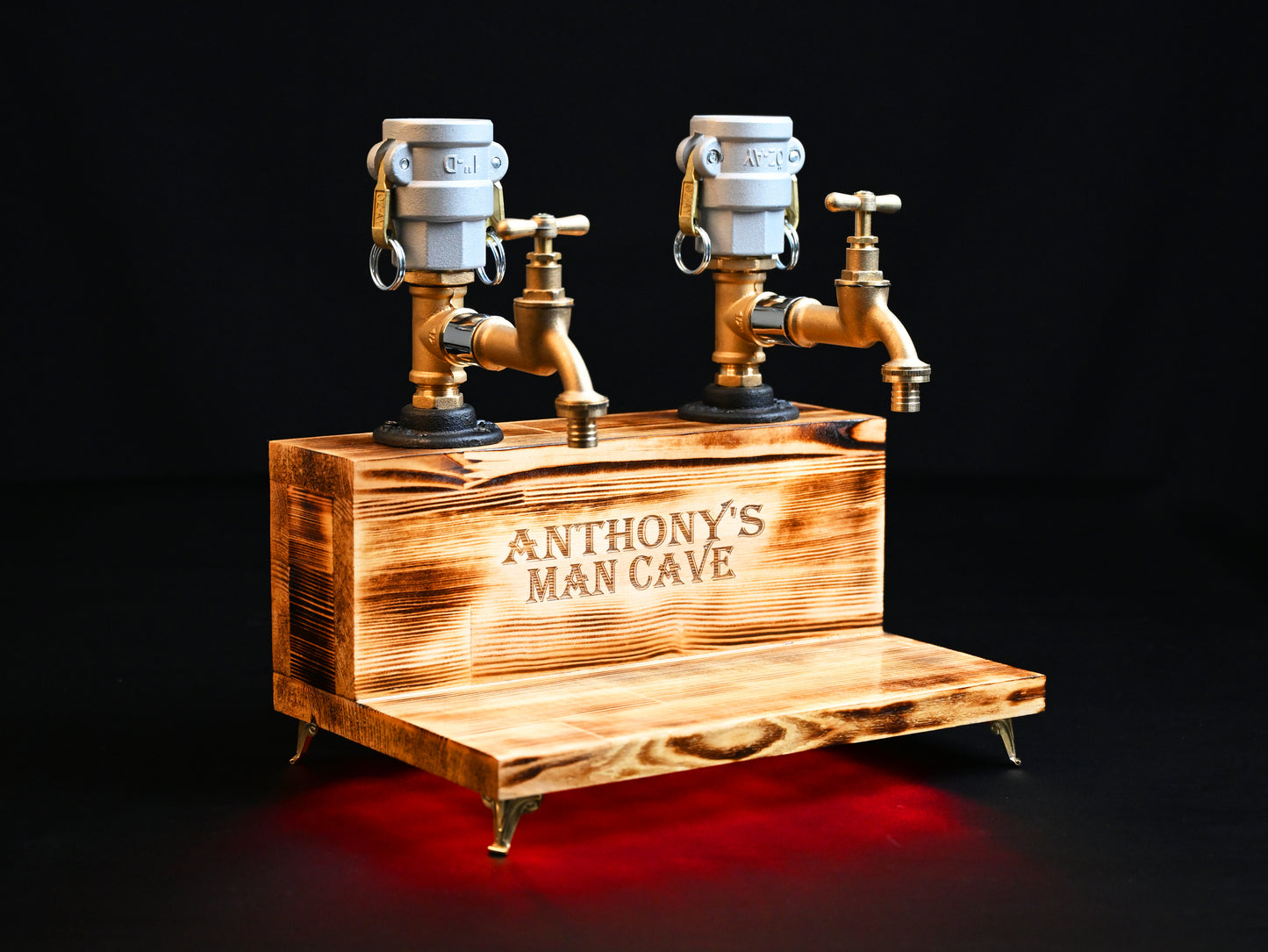 WHITE WOODY - Personalized Wooden Whiskey Dispenser with RGB