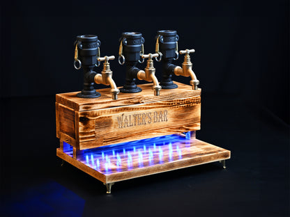 BLACK MALT- Personalized Wooden Whiskey Dispenser with RGB (Kopya)