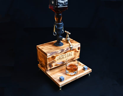 BLACK MALT- Personalized Wooden Whiskey Dispenser with RGB