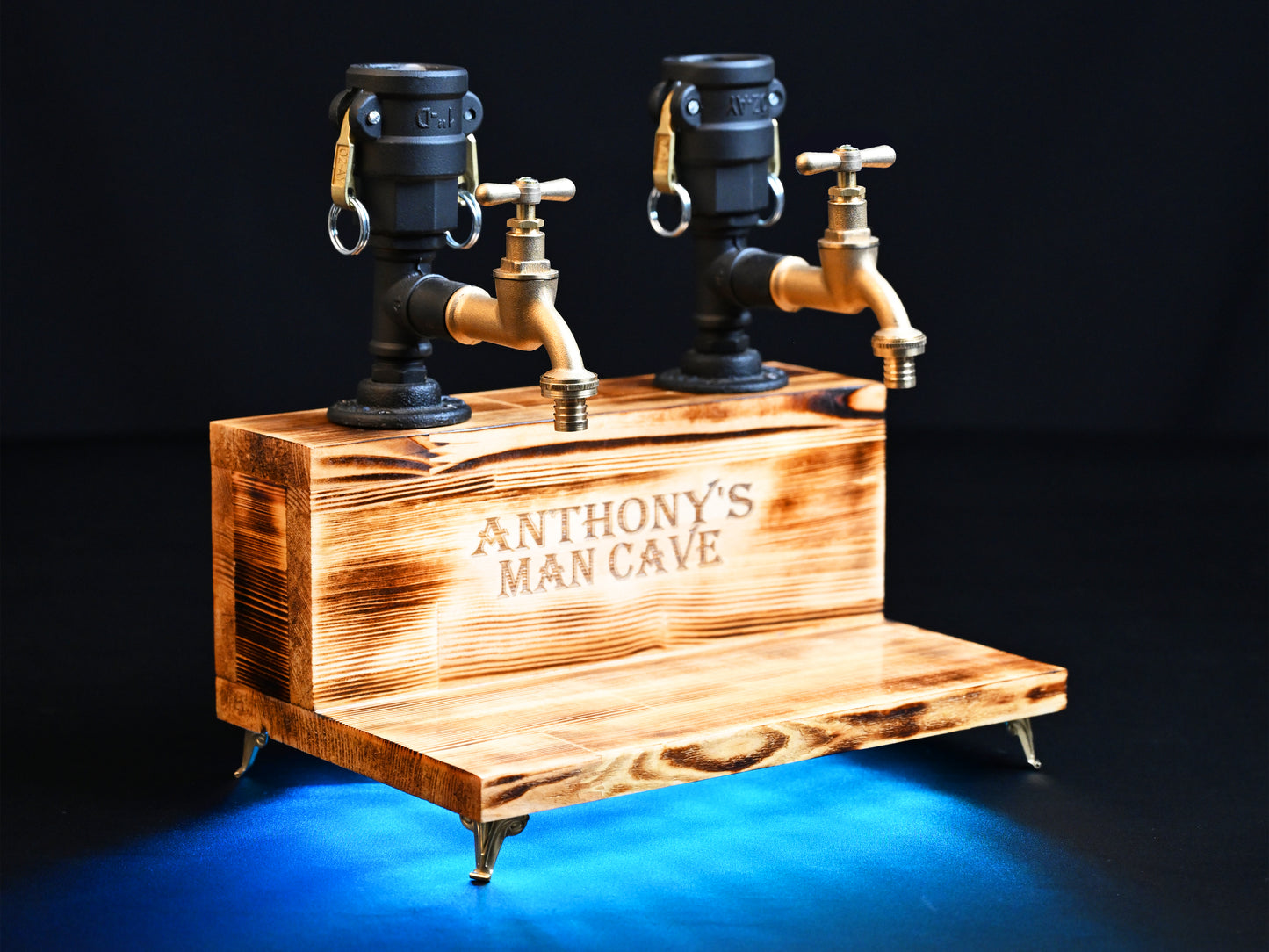 BLACK WOODY - Personalized Wooden Whiskey Dispenser with RGB