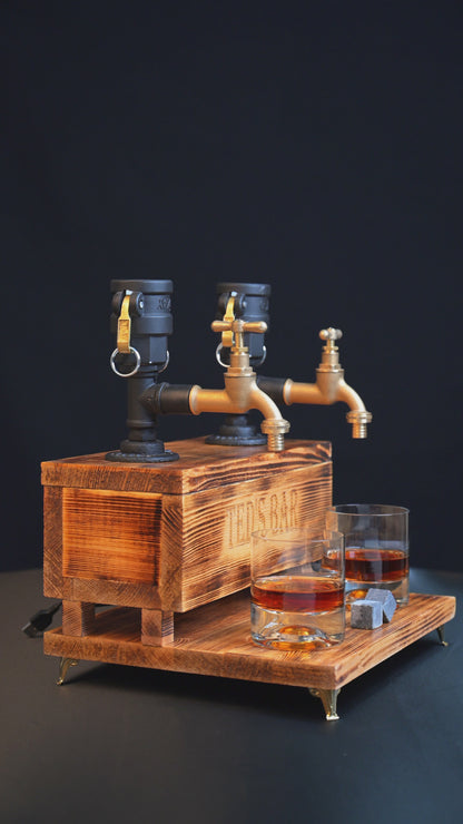 BLACK MALT- Personalized Wooden Whiskey Dispenser with RGB